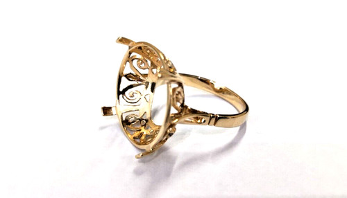 Bague entourage jaune - or, 18