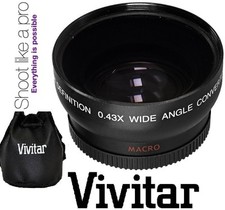 Vivitar HD4 Optics Wide Angle With Macro Lens For Canon XF100