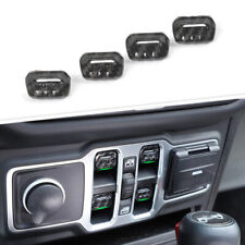 For 2018-2023 Jeep Wrangler JL Carbon Fiber Window Lift Switch Button Cover Trim