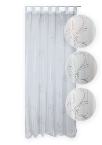 Rideau voile boucles 140x245 - rideau,