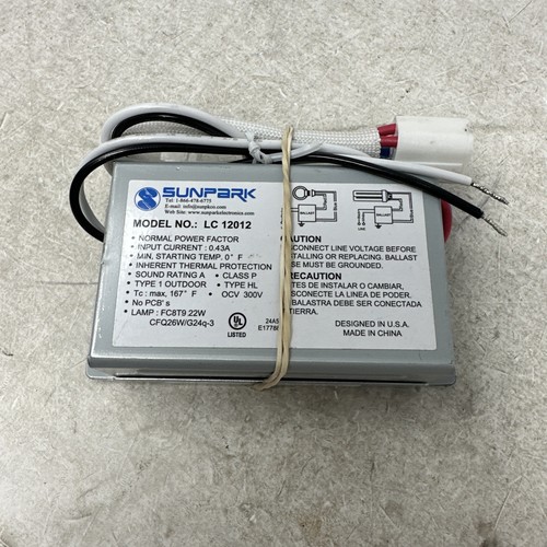 Sunpark lc12012 ballast 120v - sunpark,