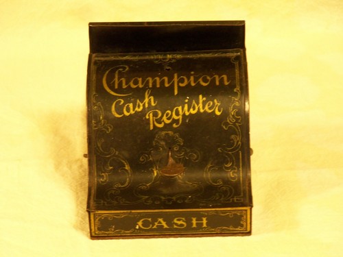 Champion antique tin - antique, cash