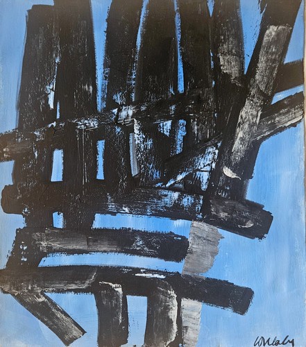 Tableau huile abstrait sur