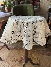 DENTELLE ANCIENNE - ROSACE dentelle aux fuseaux- fait main - début XXème - Lin