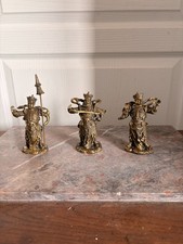 Sculpture Statue Chinoise Bronze Roi Céleste Dieu Protection Immortelle Bouddha