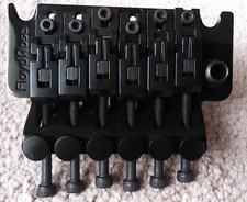 FLOYD ROSE Tremolo 1000 Series Bridge BLACK 6 string w Whammy Bar Arm 32mm BRASS