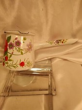 Alpine cuisine metal ladle 8"x4" floral cottage core grandma core cute!