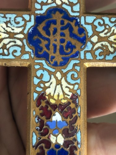Ancienne croix murale bronze - croix,