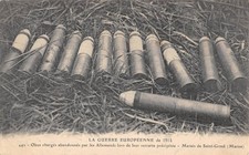 CPA 51 OBUS CHARGES ABANDONNES PAR LES ALLEMANDS LORS DE LEUR RETRAITE ST GOND