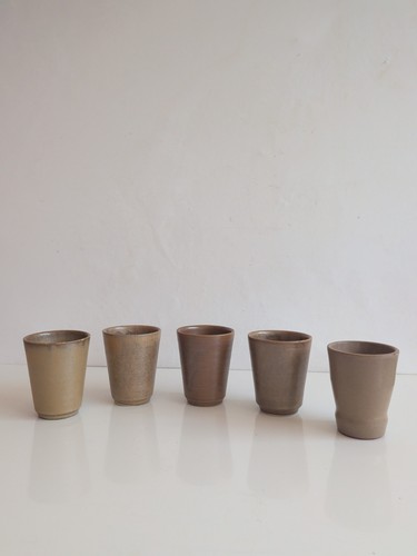 Lot tasses grès digoin - lot,