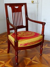 Fauteuil Empire -  Palais de Saint Cloud - estampillé Jean Pierre Louis