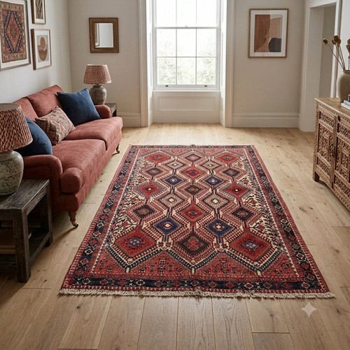Tapis ancien laine noeud - laine, gros