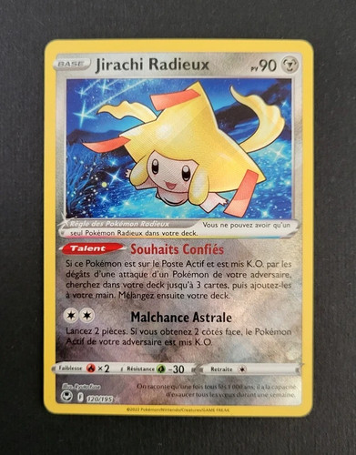 Carte pokémon jirachi radieux - pokémon,