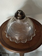 Art Déco Verre suspension Dentelle holophane Ancien Style Industriel 