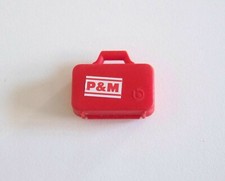 PLAYMOBIL (Q1294) CONSTRUCTION SITE - Valid Red PM Logo Algeco Desktop 3260