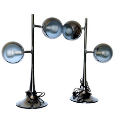 RARE - Duo lampes chromées
