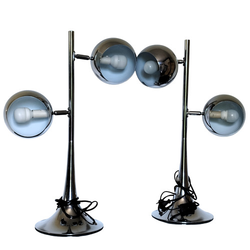 Rare duo lampes chromées - duo,