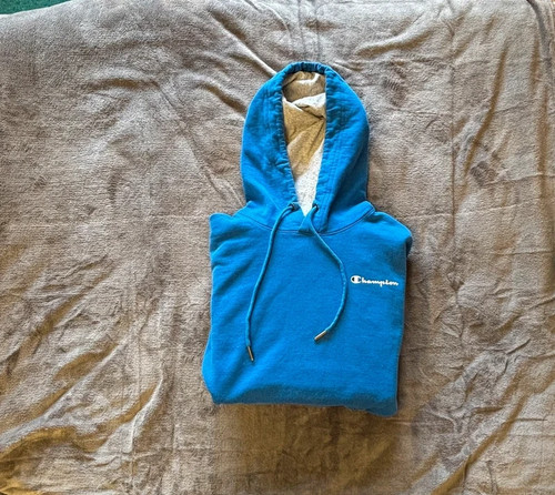 Sweat capuche bleu champion - à,