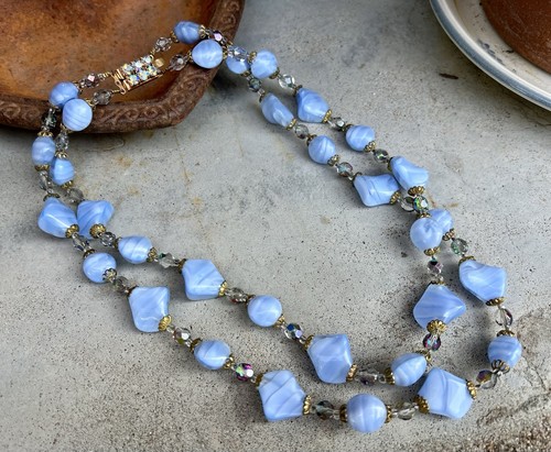 Collier ancien rangs perles - 2,