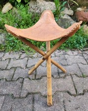Tabouret Pliant Tripode Bambou