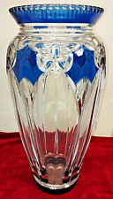 GRAND VASE EN CRISTAL DE SAINT LAMBERT. JOSEPH SIMON. PREMIÈRE MOITIÉ DU 20E