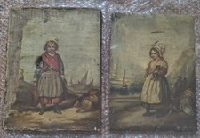 Lot scènes Tableaux peinture