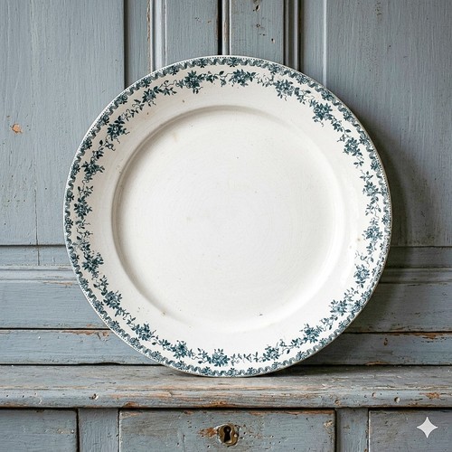 Grand plat ancien - terre, de