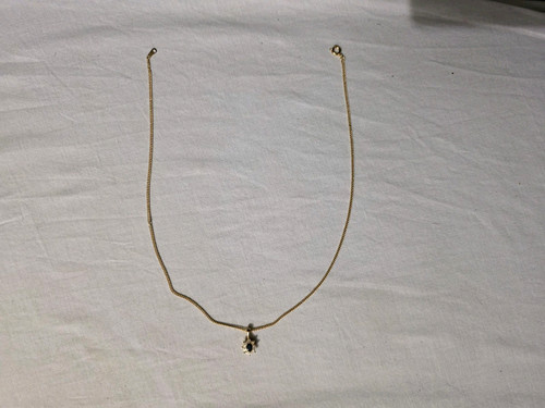 Chaine pendentif métal - et,