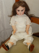 Very Pretty Antique Porcelain Head Doll French Doll L.C With Anchor