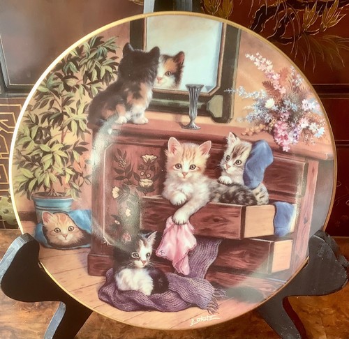 Chats assiette de collection - :,