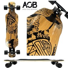 AOB Tribal Courbes Complet Longboard Tomber Par Twin Pointe Bambou 38'' Cruser