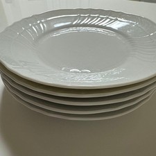 Lot de 5 assiettes blanches