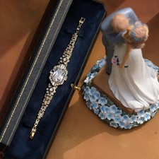 Bracelet Doré Art Deco Strass