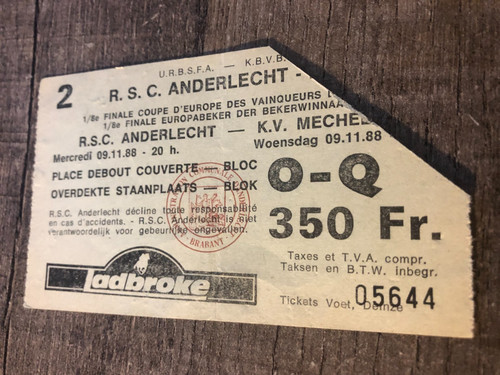 Ticket rsc anderlecht - )), kv