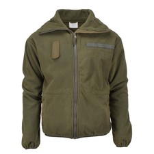 A. Blochl Veste Polaire Militaire Autrichienne Col Haut Zip Intégral Olive