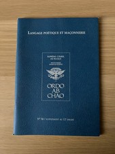Ordo ab Chao 56 suppl. au 12e degré Langage poétique  et Franc-Maçonnerie REAA