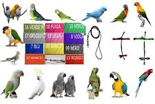 Bavoir Élastique Perruches Perroquets .attacchi Plastique Rapides Réglable