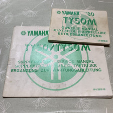 GENUINE YAMAHA TY50M OWNERS MANUAL ‘80 + TY50/TY50M SUPPLEMENTARY SERVICE MANUAL