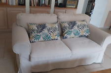 Canapé 2 places + fauteuil+repose pieds+ housses modéle EKTORP de chez IKEA