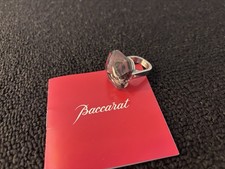 Bague modèle 'bouchon de carafe' fumé en cristal de Baccarat taille 54