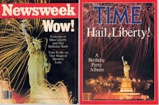 2-SET Statue De 'Liberty' 100th Anniversaire Juillet 4th 1986 Time Newsweek USA