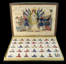 HISTORY OF FRANCE jigsaw puzzle c. 1848 / antique game toy