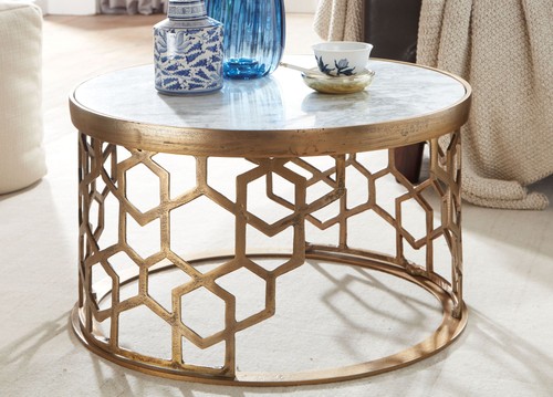 Finebuy table basse - basse, ronde