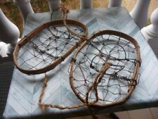 raquettes de neige anciennes artisanales : 41 x 28 cm