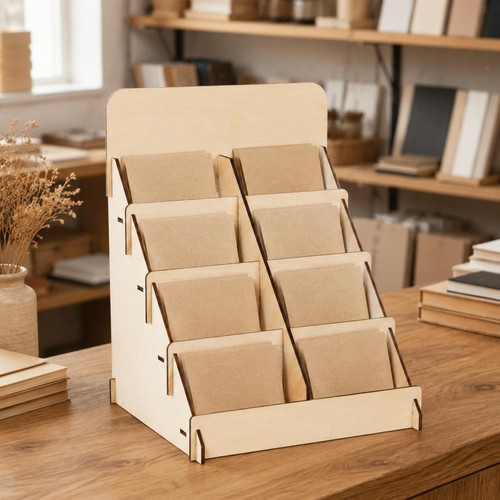 Porte cartes vœux bois - porte-cartes, de