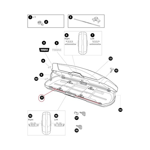Thule lockbar 2016 1600mm - lockbar, 2016,