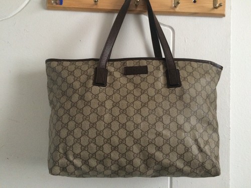 Gucci brown supreme canvas - brown,
