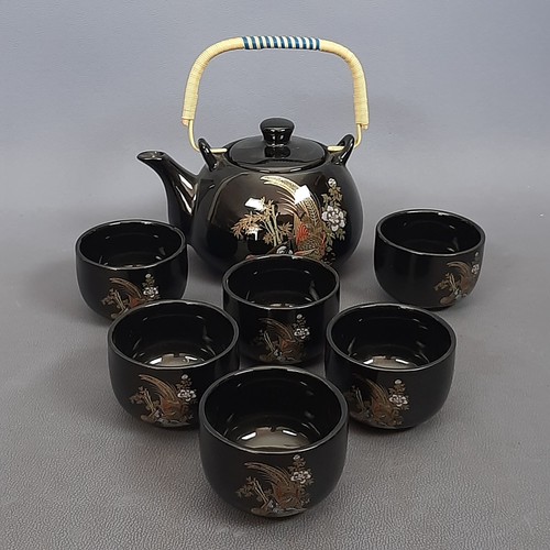 Service thé porcelaine noir - service,