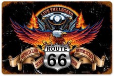 PLAQUE  ROUTE 66 -LIVE THE