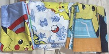 Pokémon Kids Bedding Set sheet & Pillowcases 1998 RARE (READ DESC 